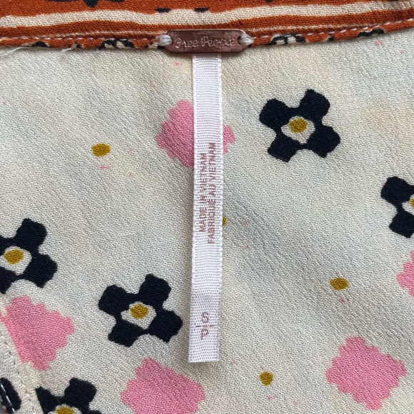 Free People Charlotte Tunic Tank Blouse Size Small Boho Racerback Collar V-Neck - Picture 7 of 13